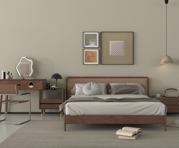 Modern Double Bed-ID:499511964