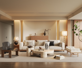 Wabi-sabi Style A Living Room-ID:883647923