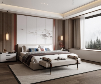New Chinese Style Bedroom-ID:334198009