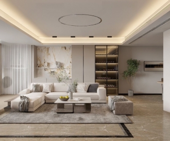 Modern A Living Room-ID:664874081