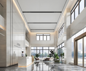 Modern Office Reception Desk-ID:350944042