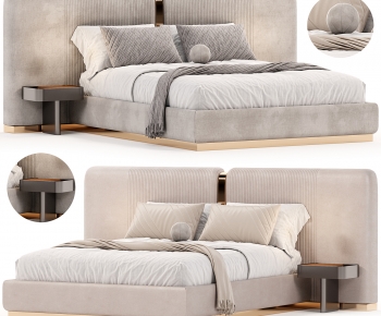 Modern Double Bed-ID:729336021