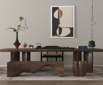 New Chinese Style Tea Tables And Chairs-ID:925610075