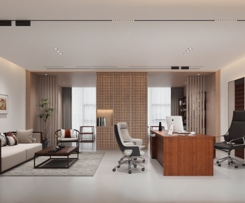 New Chinese Style Manager's Office-ID:158953919