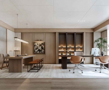 Wabi-sabi Style Manager's Office-ID:361731146