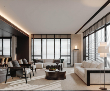 New Chinese Style A Living Room-ID:588870058