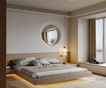 Wabi-sabi Style Bedroom-ID:745131978