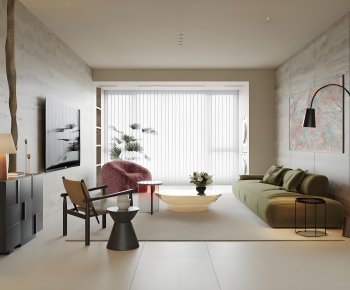 Wabi-sabi Style A Living Room-ID:698484907