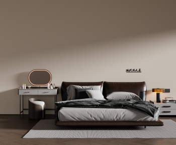 Modern Double Bed-ID:742960074