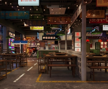 Industrial Style Barbecue Restaurant-ID:239681018