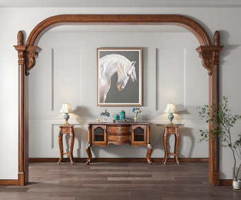 American Style Entrance Cabinet-ID:441817059