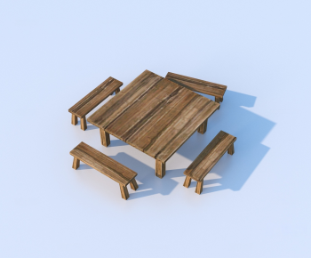 New Chinese Style Dining Table And Chairs-ID:389446979