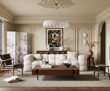 French Style A Living Room-ID:701365951