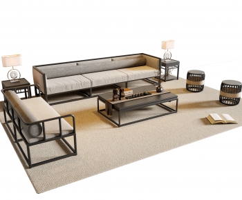 New Chinese Style Sofa Combination-ID:876621013