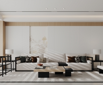 New Chinese Style A Living Room-ID:541321994