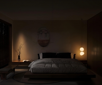 Wabi-sabi Style Bedroom-ID:915327079