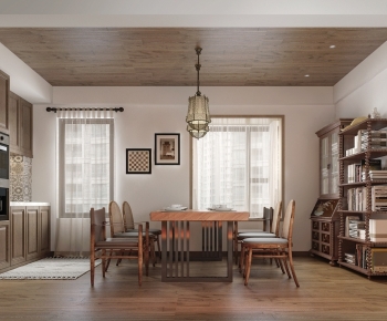 Retro Style Dining Room-ID:916788105