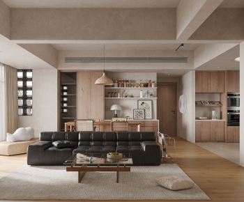 Wabi-sabi Style A Living Room-ID:399999616