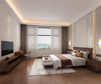 New Chinese Style Bedroom-ID:219481956