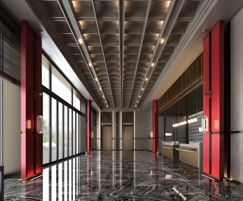 New Chinese Style Lobby Hall-ID:554270985