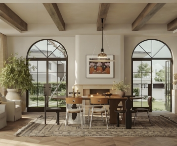 Wabi-sabi Style Dining Room-ID:172292955