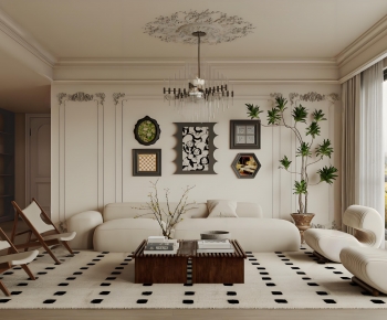 French Style A Living Room-ID:961499937