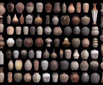 Wabi-sabi Style Clay Pot-ID:507874012