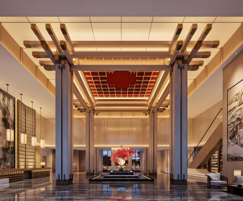 New Chinese Style Lobby Hall-ID:298299871