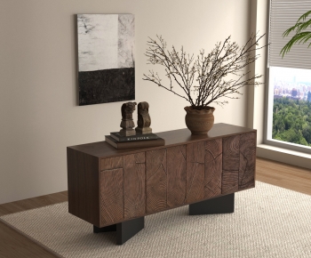 Wabi-sabi Style Side Cabinet-ID:732665068