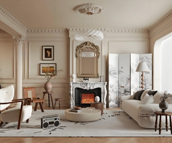 French Style A Living Room-ID:697978978