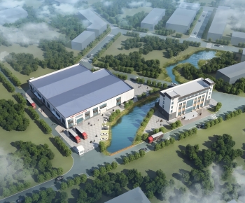 Modern Architectural Bird's-eye View Planning-ID:592087988