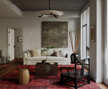 New Chinese Style A Living Room-ID:529026998