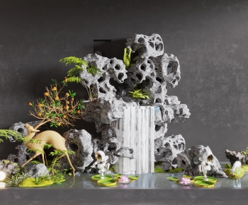 New Chinese Style Rockery Waterscape-ID:252854114