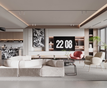 Modern A Living Room-ID:809854037