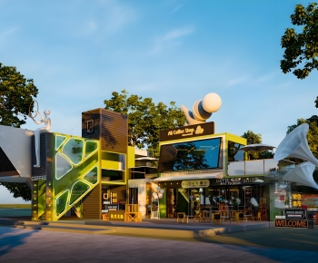 Modern Appearance Of Commercial Building-ID:334475997