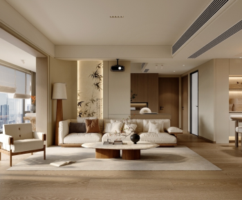 New Chinese Style A Living Room-ID:766597034