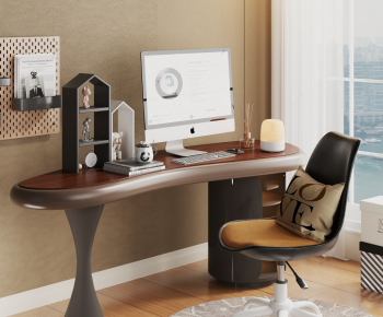 Modern Computer Desk And Chair-ID:726444016