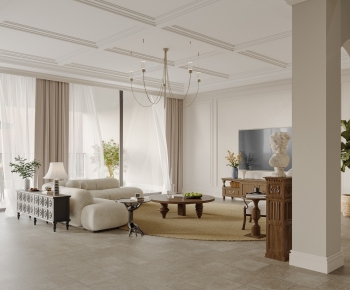 French Style A Living Room-ID:406497967