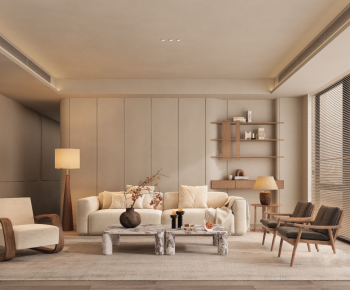 Wabi-sabi Style A Living Room-ID:755338915