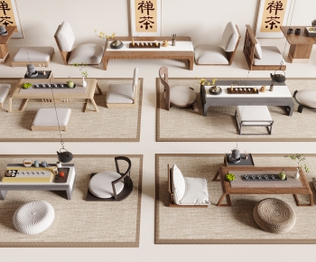 New Chinese Style Tea Tables And Chairs-ID:142328984