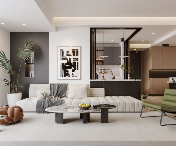 Modern A Living Room-ID:387639053