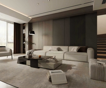 Modern A Living Room-ID:736401082