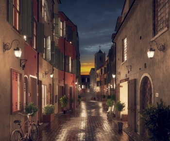 Modern Commercial Street-ID:957303059