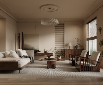 Wabi-sabi Style A Living Room-ID:488507032