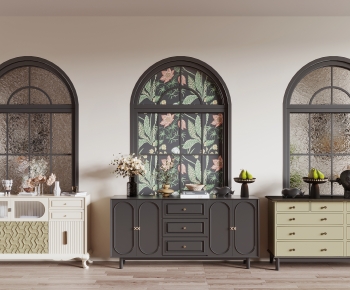 French Style Entrance Cabinet-ID:620387081