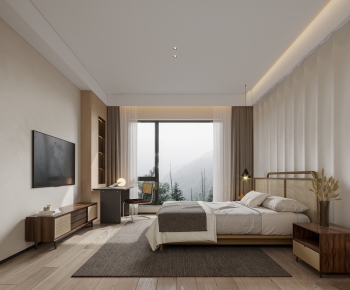 Wabi-sabi Style Bedroom-ID:302470925