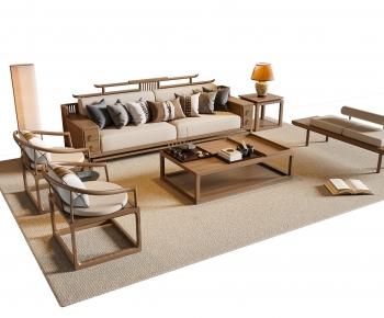 New Chinese Style Sofa Combination-ID:454360012