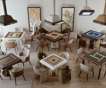 Modern Mahjong Tables And Chairs-ID:780967009