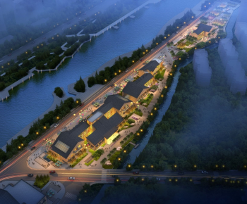 New Chinese Style Architectural Bird's-eye View Planning-ID:183558941