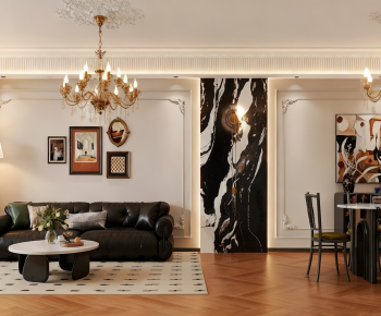 French Style A Living Room-ID:488404048